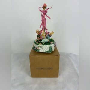 Avon NOS VTG '1998' Gift Collection ceramic "Maypole Bunny Musical"